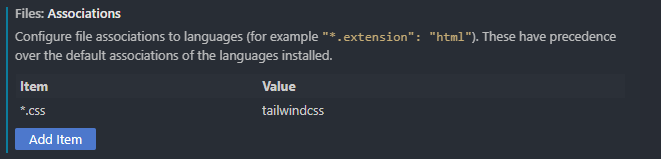 Configuring file associations in VSCode